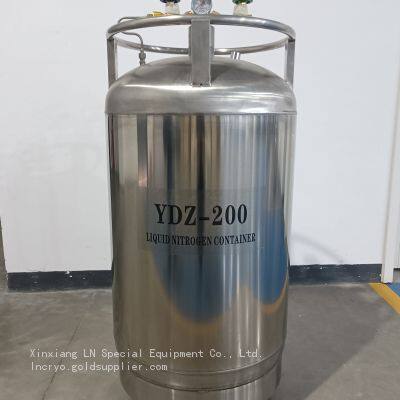 Self Pressurized Tank YDZ-200 High-quality Laboratory Stainless Steel Liquid Nitrogen Tank photo-1