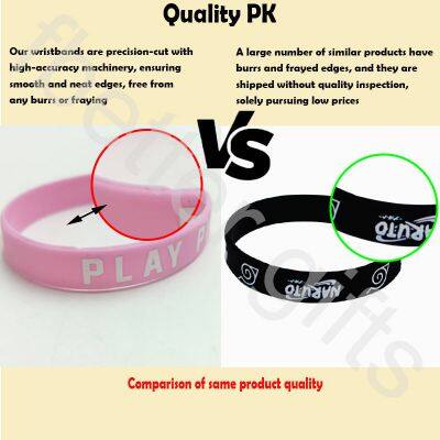 High Quality Customized Glow in Dark Silicone Wristbands for Promotional Events and Fitness Activities