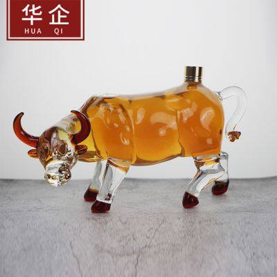 Handcrafted Glass Bottle Wine Decanter With Unique Shape Wine Bottle photo-2