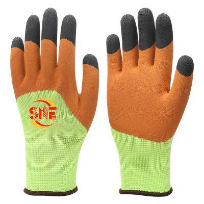 Snellsafety 13 Gauge Polyester Snell 3/4 Latex Foam Fingers Reinforced Glove