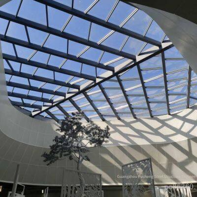 Бесплатная на-site измерка, сетчатый стеклянный навес, бесплатный детальный дизайн, сетчатая светоотражающая крыша для атриума Wanda, быстро уточняйте актуальные цены