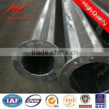 11kv hot dip galvanized Steel Pole electricity pole galvanized