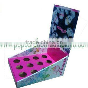 strong structure cardboard counter displays for cosmetic organizer as mascara