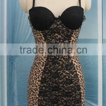 Women Hot Sell Shapewear, Fashion Leopard Pattern Lace Corset