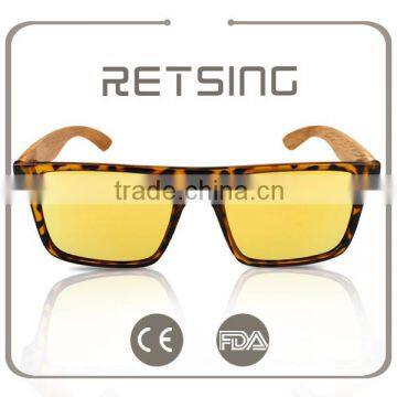 Bamboo eyeglasses polarized UV400 revo lenses wood eyeglasses