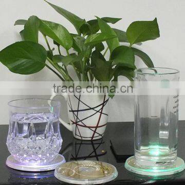 Wholesale Wedding table decoration light sticker led bottle sticker coaster for bar or party