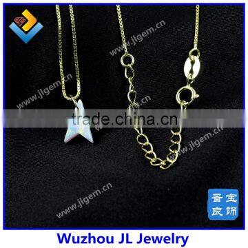 Factory Price Hot Selling White Star Opal Pendant Necklace With S925 Silver 18K Gold Plated Chain photo-3