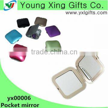 square shape OEM metal cosmetic mirror