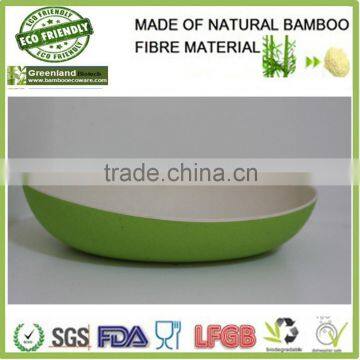 economic deep serving hot plate, colorful bamboo fibre serving dishes