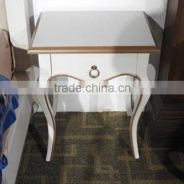 vintage french style nightstand white painted solid wood bedside table