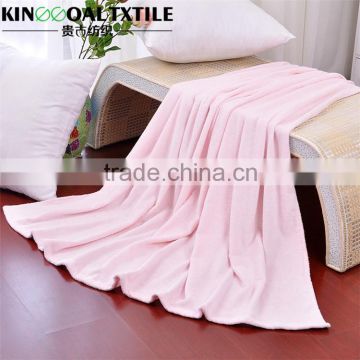 Washable close skin healthy 100% natural Bamboo fiber solid color luxury blanket