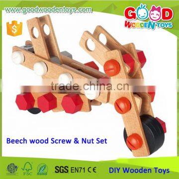 2015 New Brand Janod DIY Barrel Construction Set Wooden Educational diy Children Game of High Quality