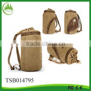 China wholesale new product outdoor canvas backpack duffle bag