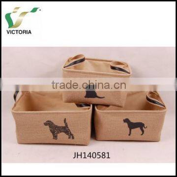 Jute Material Pet Storage Box