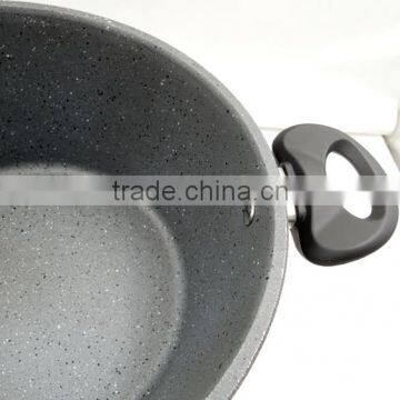 Popular Style Foreged Imitation Looks Grey Stone Marble Cookware in Surface photo-3