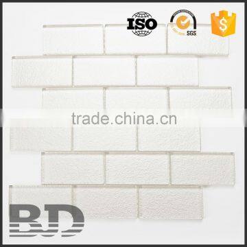 Antibacterial glossy / clear zero water absorption golden select glass and stone mosaic wall tiles