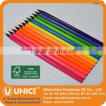 Black Wood Fluorescent Coloured Pencil; Fluorescent Lead Coloured Pencil Quality Choice photo-3