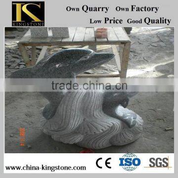 High Quality G654 Dark Grey Granite Animal Dolphin Statue for Garden