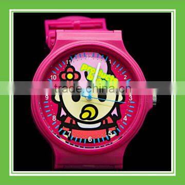 High Quality Products Bros Baby Rinne Women Waterproof PVC Band Rubber Wrist Pink Watch For Outdoor