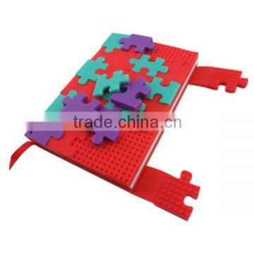 Silicone Puzzle Notepad,Gummy Notebook Cover,Blocks Silicone Notepad photo-2