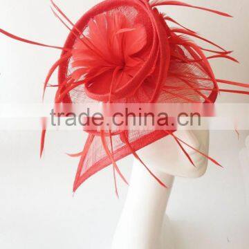 Awesome classical red Derby fascinator hat,wedding fascinator,derby fascinator,red fascinator,fascinator wholesale                        
                                                Quality Choice