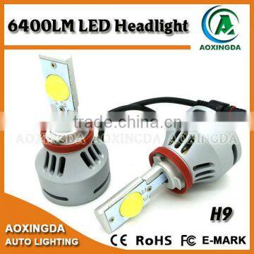 6400LM Xenon White 80W CANBUS Automotive LED Headlight H9