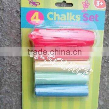 4 Colored Dustless Chalk with Holder