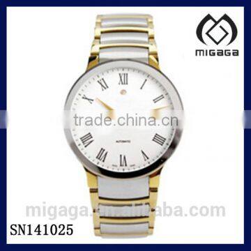 Europe standard high end two tone plating automatic self wind men's wristwatch