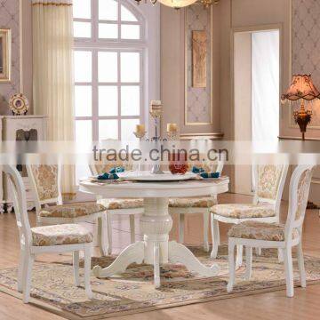 No Folded and Indoor Furniture General Use Malaysia Round Wood Dining Table Set