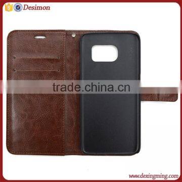 Magnetic Flip Leather Custom Case Cover for Samsung S7 Edge