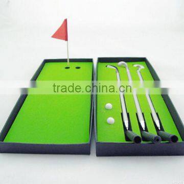 Souvenir Gifts Custom Logo 3pcs Golf Style Metal Pen Set