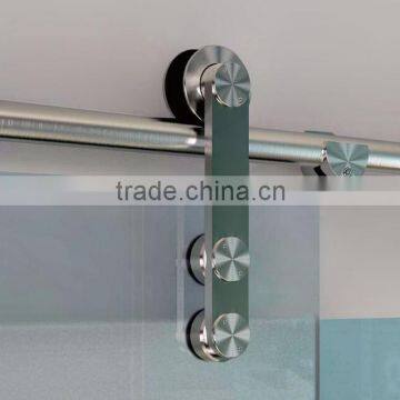 Sliding door hardware kits with tracks