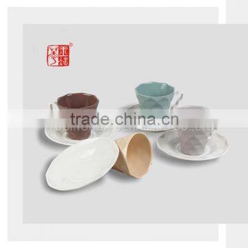 New Chinese Cappuccino 200ml Porcelain Coffee Cup and Saucer