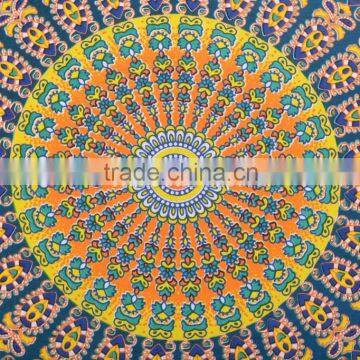 Indian Mandala Floor Cushions Round Ombre Large Pillow Cover Decorative Throw Pillows Pom Pom Roundie Boho Outdoor Cushion Cover photo-2