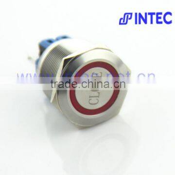 25mm metal switch, LED and Latch Switch, character of CLOSE switch