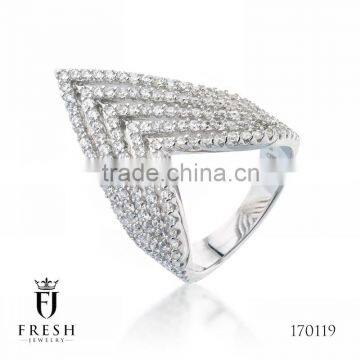 Fashion 925 Sterling Silver Ring - 170119 , Wholesale Silver Jewellery, Silver Jewellery Manufacturer, CZ Cubic Zircon AAA