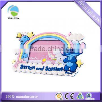 custom rainbow souvenir rubber plastic photo frame