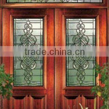 American Style Teak Wood Main Door Designs With Transom DJ-S9167MHS