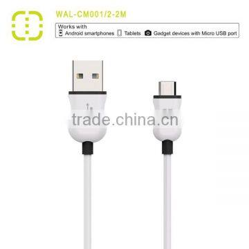 Fashion Design And High Speed Micro USB2.0 Cable 2M For Android Mini USB Cable For Samsung Galaxys