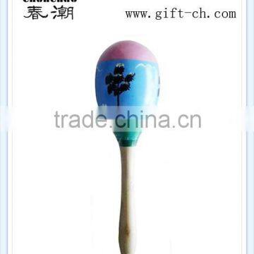 2015 new stlye cheap wooden maracas in toy music instrument for kids