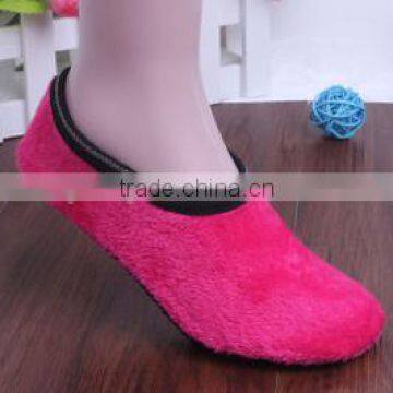 soft baby cottom floor socks/ Wholesale Anti Slip Slippers Ladies Winter Foot Warmer pure Cotton Drag