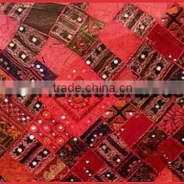 GORGEOUS ANTIQUE SARI PATCHWORK TAPESTRIES