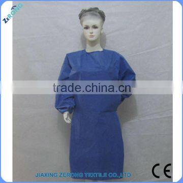 hospital normal style Dark blue disposable long sleeve isolation gown