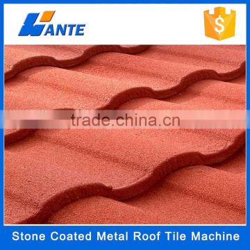 Popular 1340mmx420mm colorful stone coated roof tiles in south africa