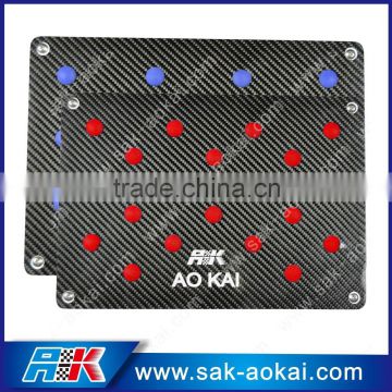 Aluminum Foot Rest Carpet Mat Pedal Pad Plate