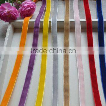 High Quality Kinds of Wide Beautiful Stretch Velvet Ribbon photo-5
