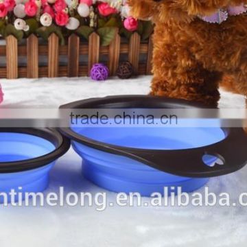 plastic pet bowl pet travel bowl folding silicone pet bowl