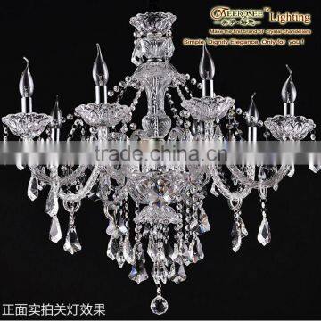 Low Price Clear Chandelier Light Fitting with Beautiful Glass Arms MD8221