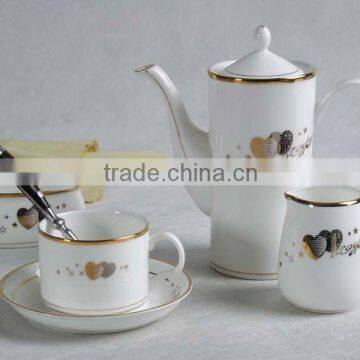 coffee set sweet gold fine bone china