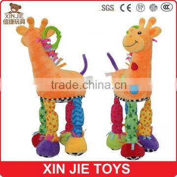 Custom Squeaky Deer Soft Baby Toy Good Quality Plush Baby Toy With Bell photo-2